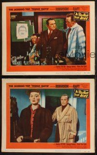 6b777 BULLET FOR JOEY 3 LCs '55 Edward G. Robinson, George Raft, pretty Audrey Totter, film noir!