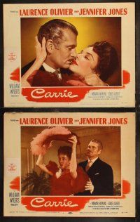 6b597 CARRIE 7 LCs '52 romantic Laurence Olivier & Jennifer Jones, William Wyler directed!