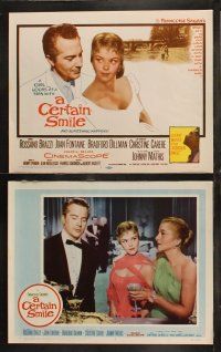 6b081 CERTAIN SMILE 8 LCs '58 Joan Fontaine has a love affair with Rossano Brazzi & 19 year-old boy