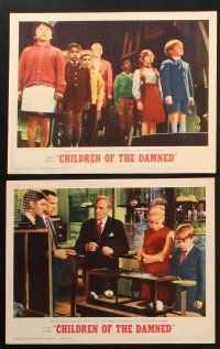 6b622 CHILDREN OF THE DAMNED 6 LCs '64 beware the creepy kid's eyes that paralyze!