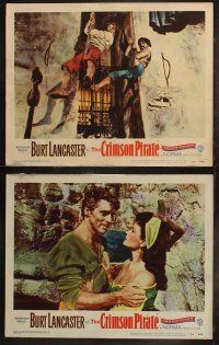 6b103 CRIMSON PIRATE 8 LCs '52 images of swashbuckler Burt Lancaster, Nick Cravat, sexy Eva Bartok!