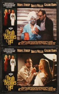 6b116 DEATH BECOMES HER 8 LCs '92 Meryl Streep, Bruce Willis, Goldie Hawn, Isabella Rossellini