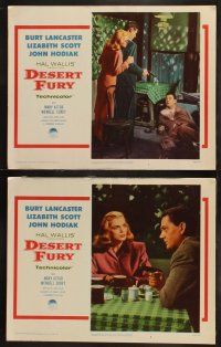6b117 DESERT FURY 8 LCs R58 Burt Lancaster, gorgeous Lizbeth Scott, & John Hodiak, film noir!