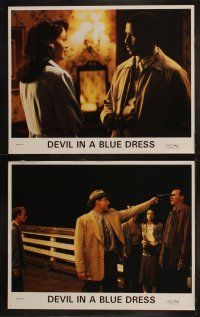 6b120 DEVIL IN A BLUE DRESS 8 LCs '95 close up of man holding gun to Denzel Washington's head!