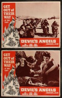 6b121 DEVIL'S ANGELS 8 LCs '67 AIP, Roger Corman, their god is violence, lust the law they live by