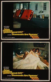 6b125 DIAMONDS ARE FOREVER 8 LCs '71 Sean Connery as James Bond, sexy Jill St. John!