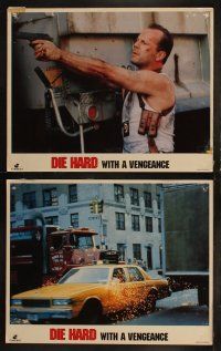 6b127 DIE HARD WITH A VENGEANCE 8 LCs '95 Bruce Willis, Jeremy Irons, Samuel L. Jackson!