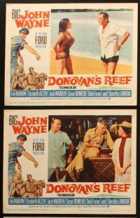 6b625 DONOVAN'S REEF 6 LCs '63 John Ford directs, John Wayne & Lee Marvin, Mike Mazurki!