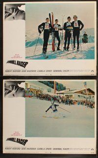 6b131 DOWNHILL RACER 8 LCs '69 Robert Redford, Camilla Sparv, Gene Hackman, great skiing images!