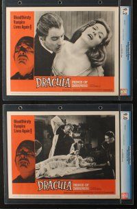 6b133 DRACULA PRINCE OF DARKNESS 8 slabbed LCs '66 Hammer, great images of vampire Christopher Lee!
