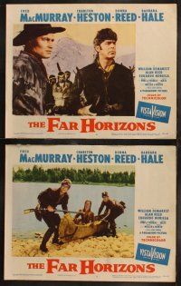 6b153 FAR HORIZONS 8 LCs '55 Charlton Heston & Fred MacMurray as Lewis & Clark + Donna Reed!