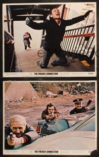 6b789 FRENCH CONNECTION 3 LCs '71 Gene Hackman in movie chase climax, directed by Friedkin!