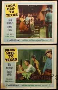 6b664 FROM HELL TO TEXAS 5 LCs '58 directed by Henry Hathaway, cowboy Don Murray, Diane Varsi!
