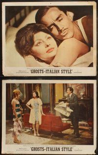 6b181 GHOSTS - ITALIAN STYLE 8 LCs '68 Sophia Loren & Vittorio Gassman discover palace is haunted!