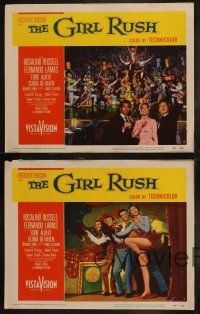 6b710 GIRL RUSH 4 LCs '55 Rosalind Russell, Lamas, Albert, De Haven, Las Vegas!