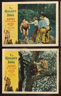 6b185 GOLDEN IDOL 8 LCs '54 Johnny Sheffield as Bomba of the Jungle, w/ Kimbbo The Chimp!