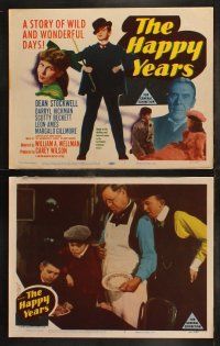 6b199 HAPPY YEARS 8 LCs '50 Dean Stockwell, Darryl Hickman, directed by William Wellman!