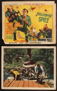 6b202 HELICOPTER SPIES 8 int'l LCs '67 Robert Vaughn, David McCallum, The Man from UNCLE!