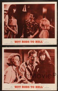 6b714 HOT RODS TO HELL 4 LCs '67 Dana Andrews, Jeanne Crain, Hotter than Hell's Angels!
