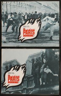 6b228 IS PARIS BURNING 8 LCs '66 Rene Clement's Paris brule-t-il, World War II all-star cast!
