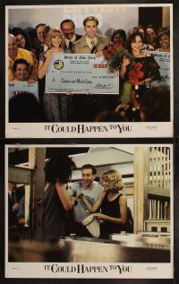 6b229 IT COULD HAPPEN TO YOU 8 LCs '94 great image of Nicolas Cage & sexy Bridget Fonda!
