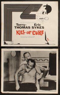 6b248 KILL OR CURE 8 LCs '62 English bumbling comic detective Terry-Thomas, Eric Sykes