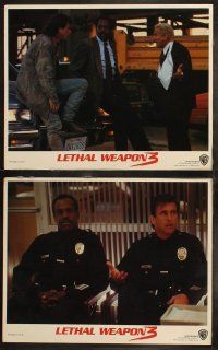 6b262 LETHAL WEAPON 3 8 LCs '92 great image of cops Mel Gibson, Glover, & Joe Pesci!