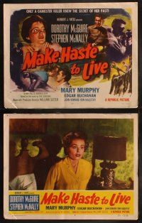 6b281 MAKE HASTE TO LIVE 8 LCs '54 gangster Stephen McNally knows Dorothy McGuire's secret!