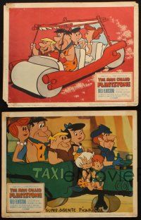 6b670 MAN CALLED FLINTSTONE 5 LCs '66 Hanna-Barbera, Fred, Barney, cartoon spy spoof!