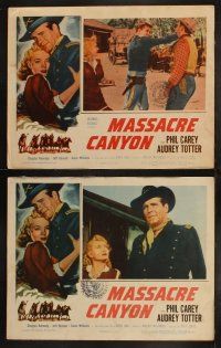6b288 MASSACRE CANYON 8 LCs '54 Phil Carey & Audrey Totter against the great Apache rebellion!