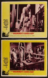 6b309 MUMMY'S SHROUD 8 LCs '67 Hammer horror, nightmare terror from the tomb, monster shown!
