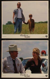6b355 PERFECT WORLD 8 LCs '93 sheriff Clint Eastwood chases kidnapper Kevin Costner & T.J. Lowther!