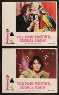 6b357 PINK PANTHER STRIKES AGAIN 8 LCs '76 Peter Sellers as Inspector Clouseau, Blake Edwards