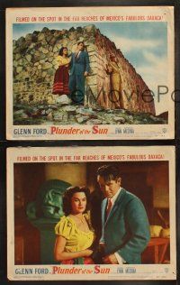 6b820 PLUNDER OF THE SUN 3 LCs '53 Glenn Ford, Sean McClory & Patricia Medina in Mexico!