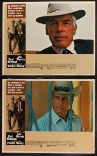 6b360 POCKET MONEY 8 LCs '72 great cowboy western images of Paul Newman & Lee Marvin!