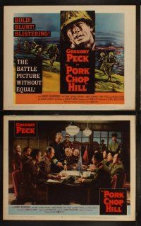 6b363 PORK CHOP HILL 8 LCs '59 Lewis Milestone directed, cool art of Korean War soldier Gregory Peck