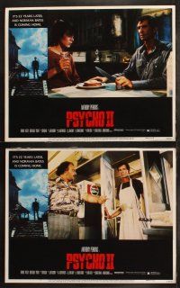 6b370 PSYCHO II 8 LCs '83 Anthony Perkins as Norman Bates, Vera Miles, Meg Tilly, horror sequel!