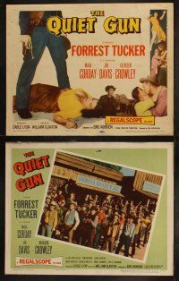 6b377 QUIET GUN 8 LCs '57 Forrest Tucker, sexy Mara Corday, the most violent vengeance in the West!