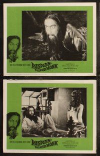 6b384 RASPUTIN THE MAD MONK 8 LCs '66 cool images of crazed Christopher Lee in title role!