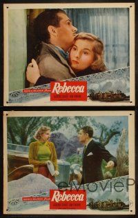 6b742 REBECCA 4 LCs R50s Alfred Hitchcock, c/u of Laurence Olivier holding Joan Fontaine!