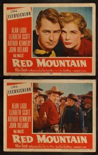 6b389 RED MOUNTAIN 8 LCs '52 western images of Alan Ladd, Lizabeth Scott, Arthur Kennedy, Civil War
