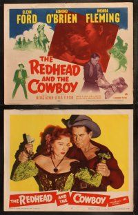 6b390 REDHEAD & THE COWBOY 8 LCs '51 Glenn Ford & sexy Rhonda Fleming, with Edmond O'Brien!