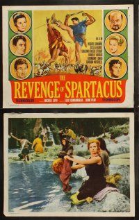 6b394 REVENGE OF SPARTACUS 8 int'l LCs '65 Michele Lupo's La vendetta di Spartacus, cool artwork!