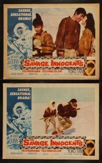 6b608 SAVAGE INNOCENTS 7 LCs '61 Nicholas Ray, Eskimo Anthony Quinn, Yoko Tani!