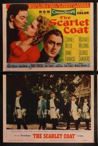 6b418 SCARLET COAT 8 LCs '55 Cornel Wilde & gorgeous Anne Francis, John Sturges directed!