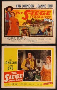 6b433 SIEGE AT RED RIVER 8 LCs '54 Van Johnson & pretty Joanne Dru in western action!