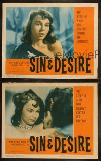 6b750 SIN & DESIRE 4 LCs '60 Francoise Arnoul, a sexy girl who couldn't control her emotions!