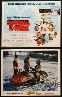 6b681 SNOWBALL EXPRESS 5 LCs '72 Walt Disney, Dean Jones, wacky winter fun art!