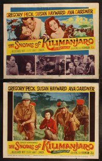 6b445 SNOWS OF KILIMANJARO 8 LCs '52 Gregory Peck & Ava Gardner in Africa!