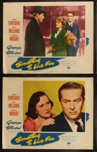 6b448 SOMETHING TO LIVE FOR 8 LCs '52 Joan Fontaine, Ray Milland, Teresa Wright, George Stevens